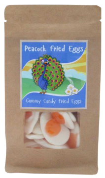 Peacock single fried eggs travel gifts